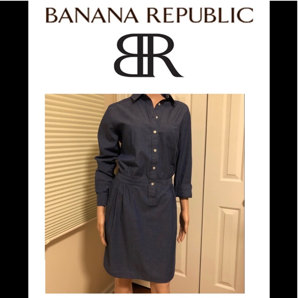 Banana Republic Chambray Dress Size 12
